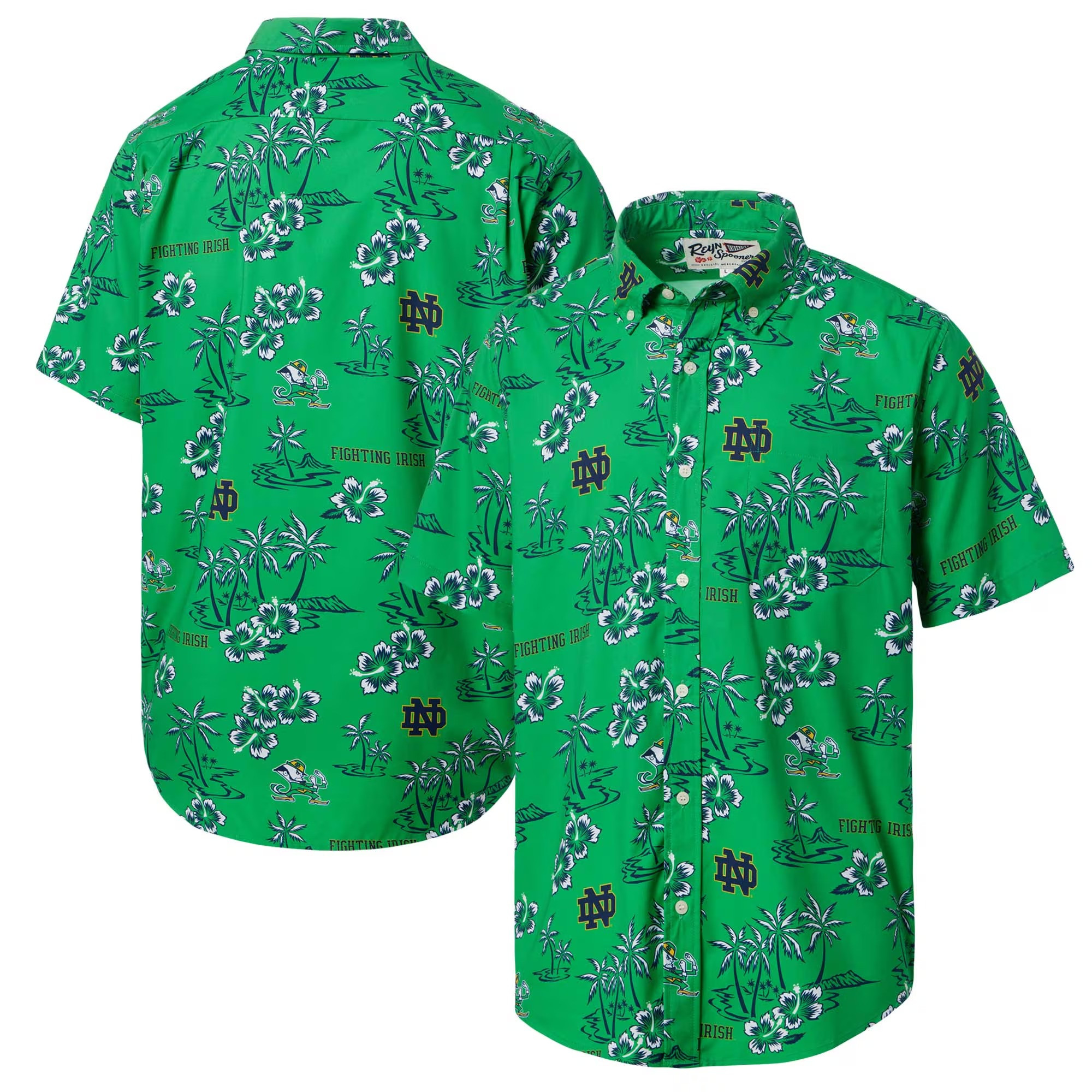 Notre Dame Fighting Irish Hawaiian Shirt NCAA Aloha Shirt Great Father's Day Gifts-1