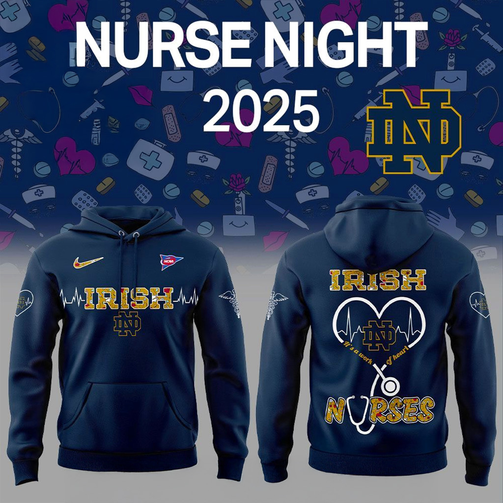 Notre Dame Fighting Irish Nurses Night Hoodie Fan Merch Gift Ideas For Sister-1