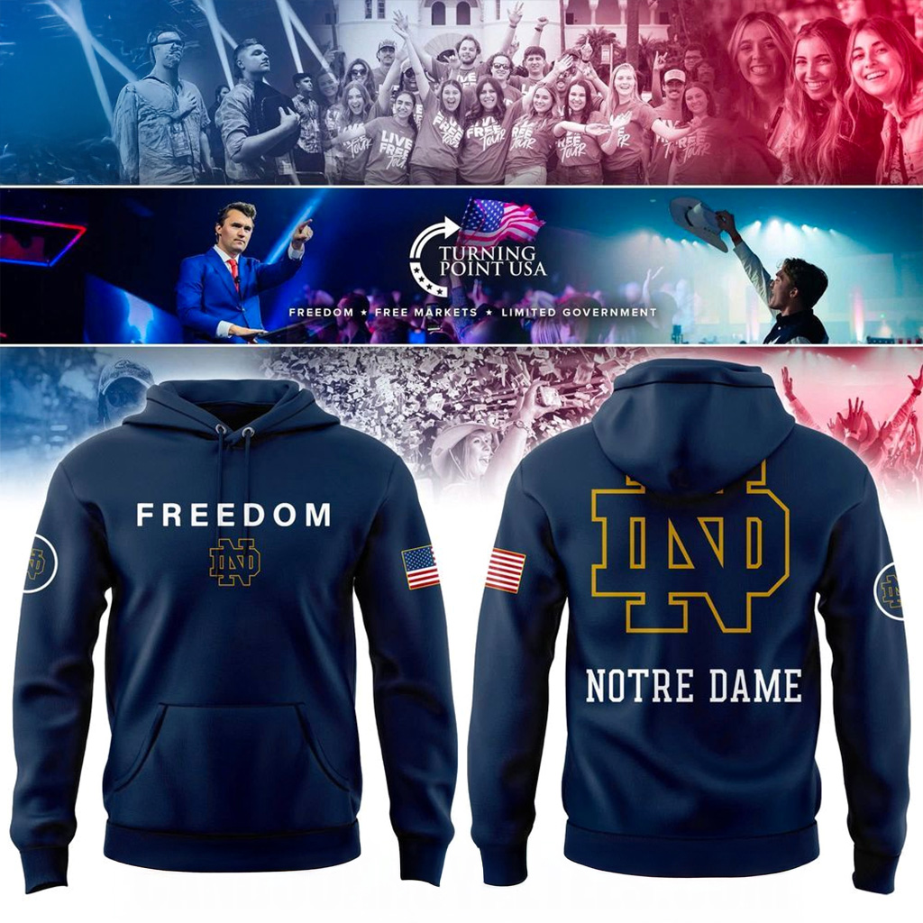 Notre Dame Freedom Hoodie Notre Dame Fighting Irish Merch Good Christmas Gifts For Boyfriend-1