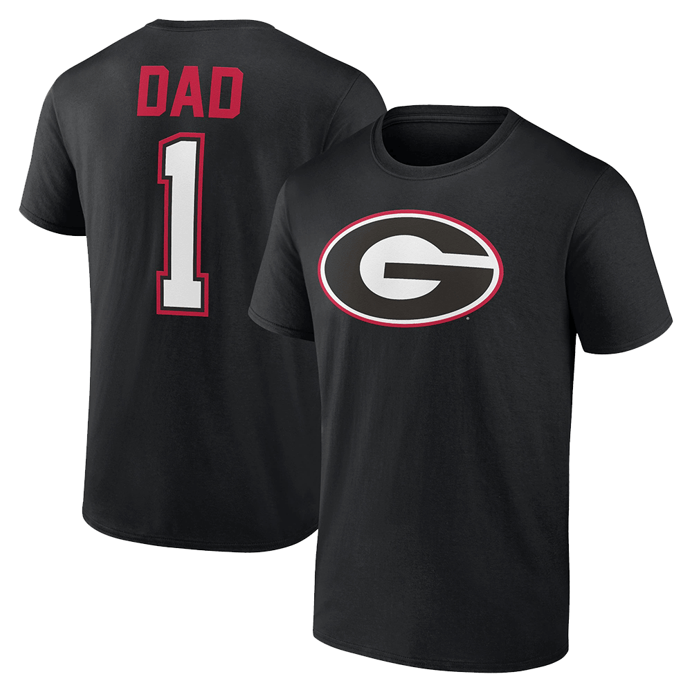 Number 1 Dad Merch Georgia Bulldogs Fathers Day Number 1 Dad T-Shirt Georgia Bulldogs Merch-1