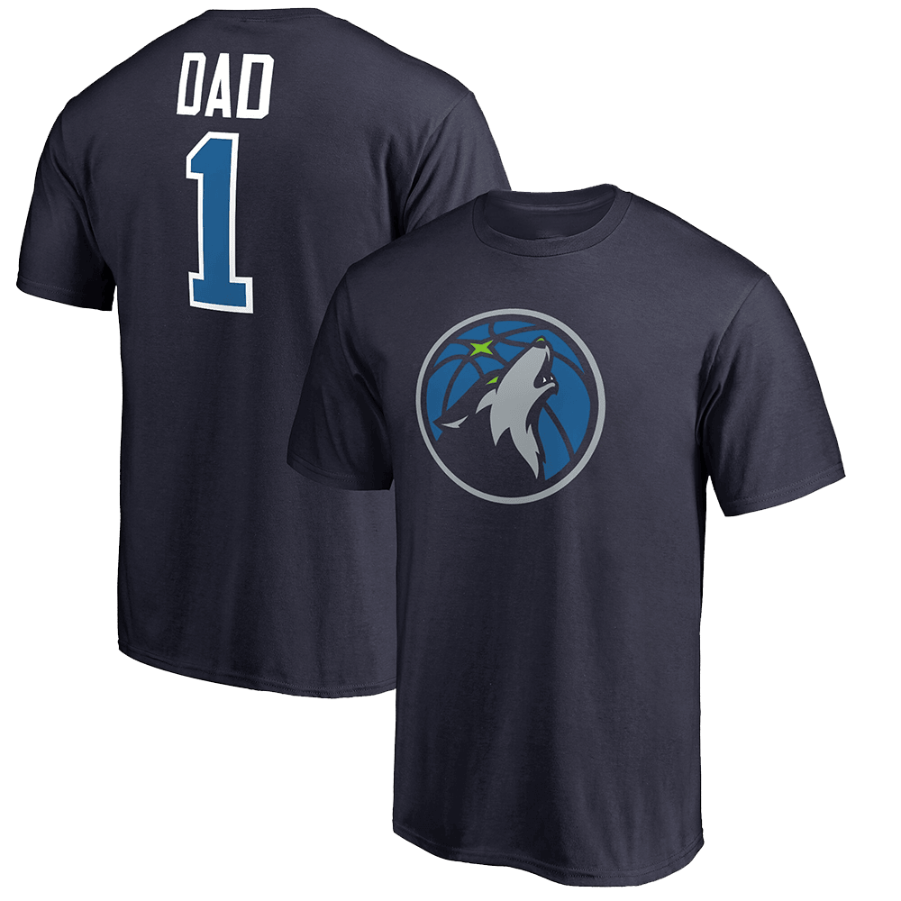 Number 1 Dad Merch Navy Minnesota Timberwolves Number 1 Dad T-Shirt Timberwolves Merch-1 Number 1 Dad Merch Navy Minnesota Timberwolves Number 1 Dad T-Shirt Timberwolves Merch-1