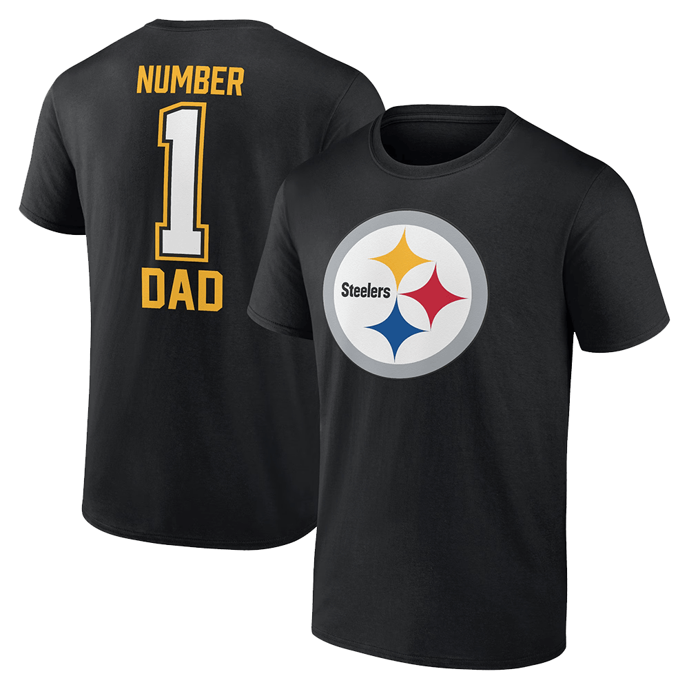 Number 1 Dad Merch Pittsburgh Steelers Fathers Day Number 1 Dad Shirt Pittsburgh Steelers Merch-1