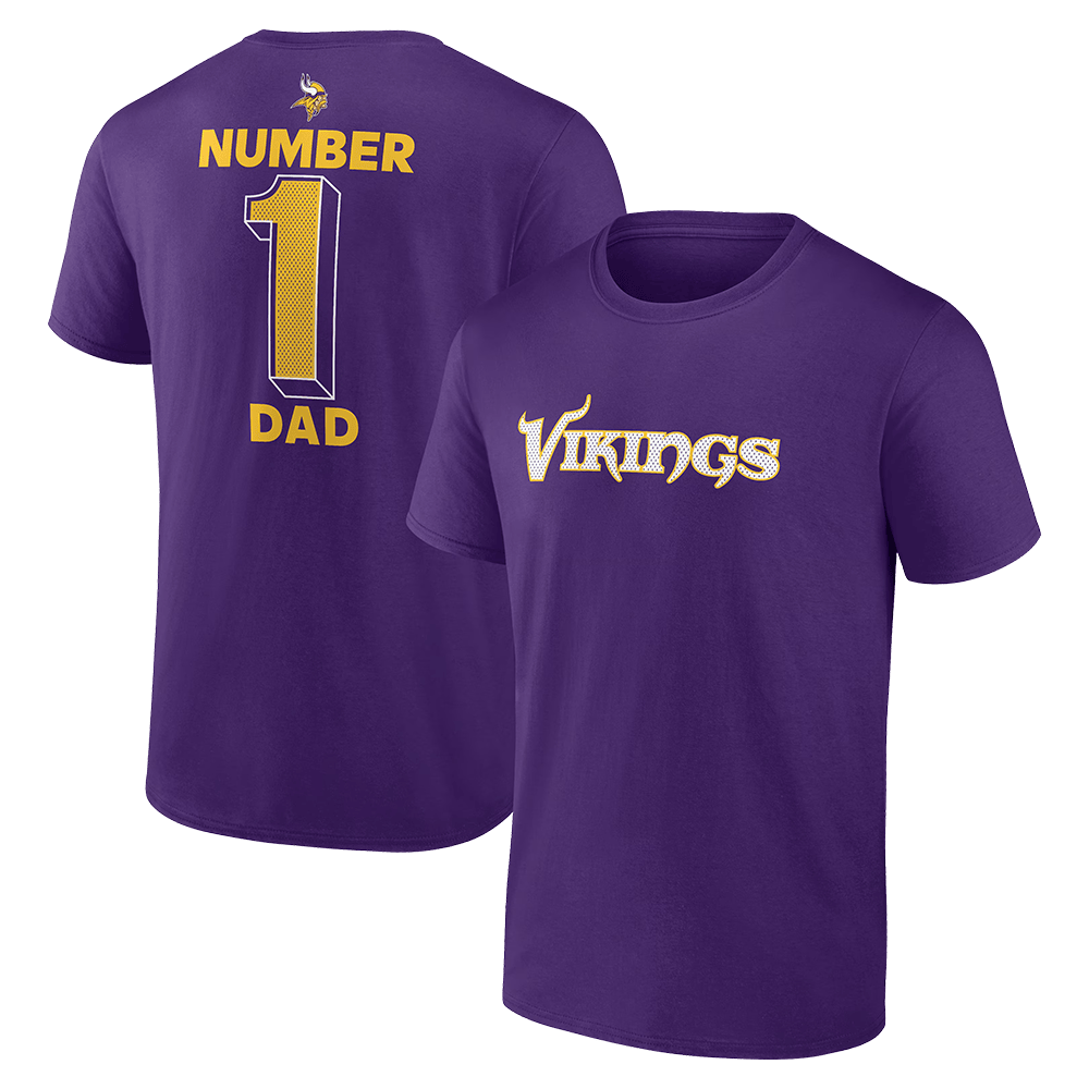 Number 1 Dad Merch Purple Minnesota Vikings Number 1 Dad T-Shirt Minnesota Vikings Merch-1