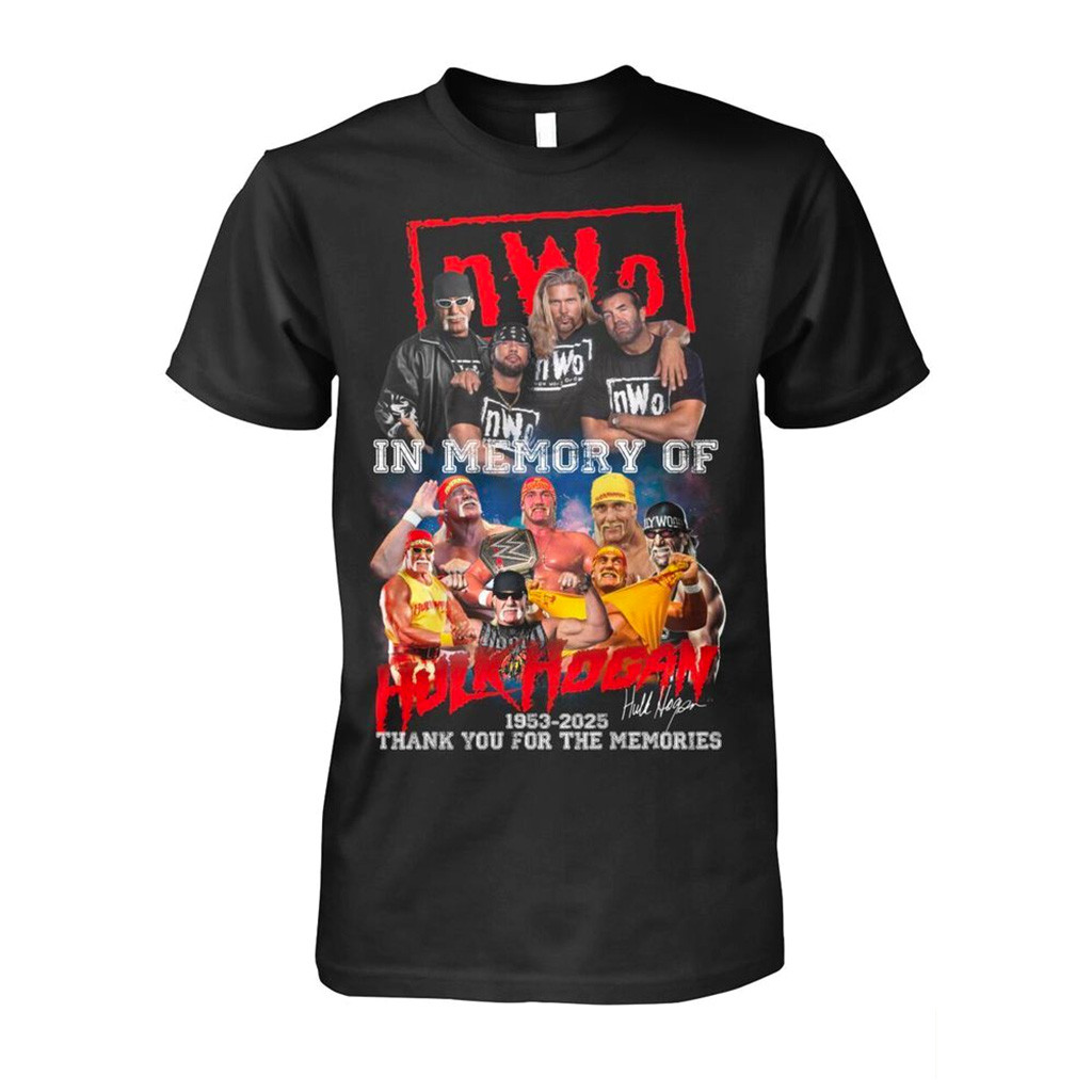 Nwo In Memory Of Hulk Hogan RIP Shirt Thank You For Memories T-Shirt Fan Merch-1