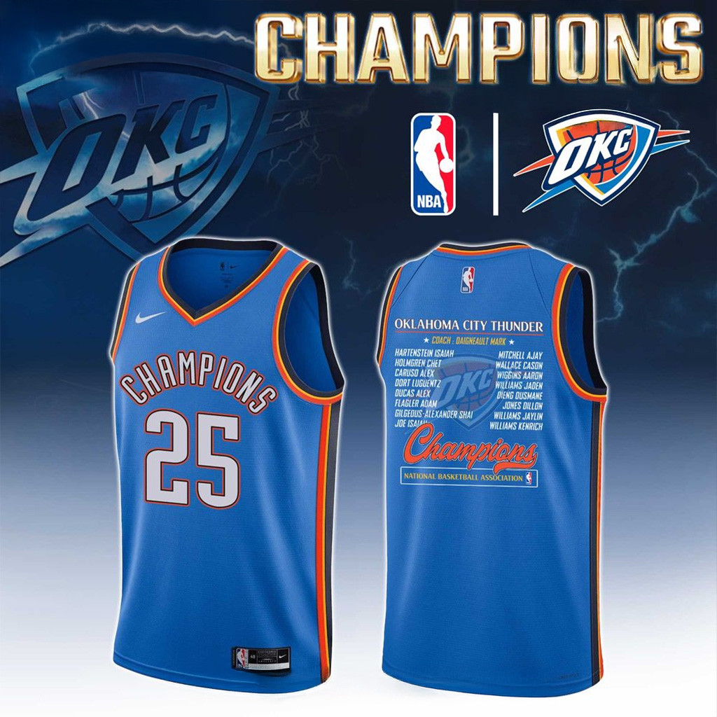 OKC Thunder Championship Basketball Jersey Shirt Oklahoma City Thunder NBA 2025 Champions Merch-1 OKC Thunder Championship Basketball Jersey Shirt Oklahoma City Thunder NBA 2025 Champions Merch-1