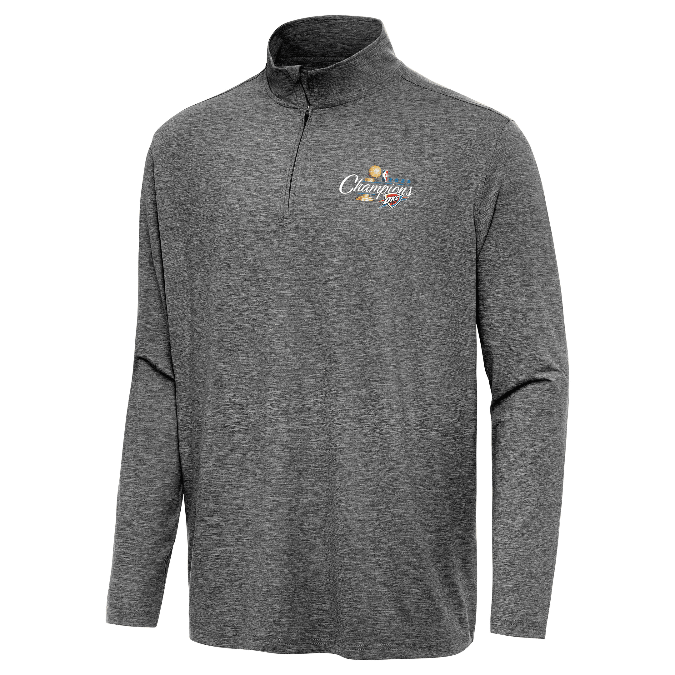 OKC Thunder Championship Quarter-Zip Shirt 2025 NBA Championship Merch Gifts For Husband-1