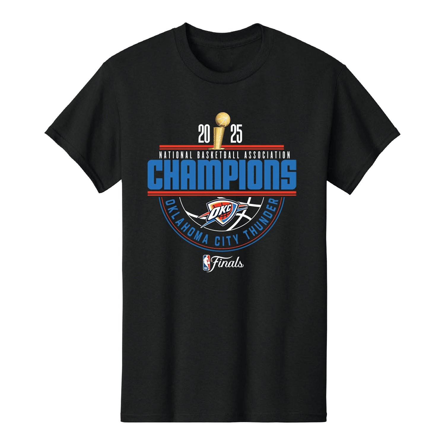 OKC Thunder Championship Shirt Black 2025 NBA Championship Merch Gifts For Dad-1