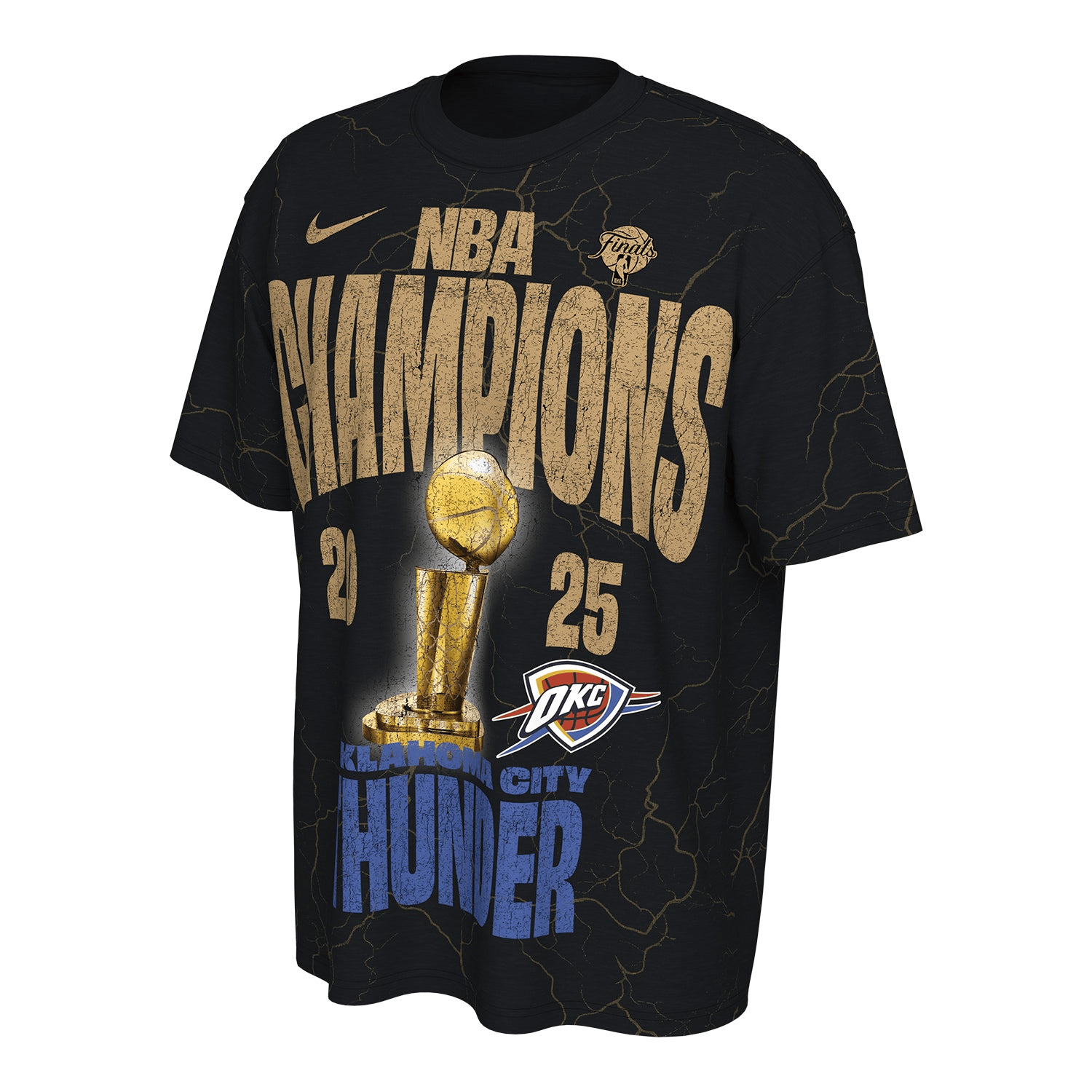OKC Thunder Championship Shirt Black Nike ON-COURT 2025 NBA Championship Merch Gifts For Father-1