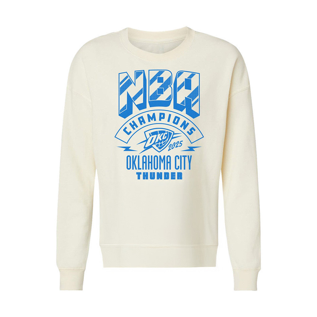 OKC Thunder Championship Sweatshirt White NBA Championship Merch Gift For Fans-1