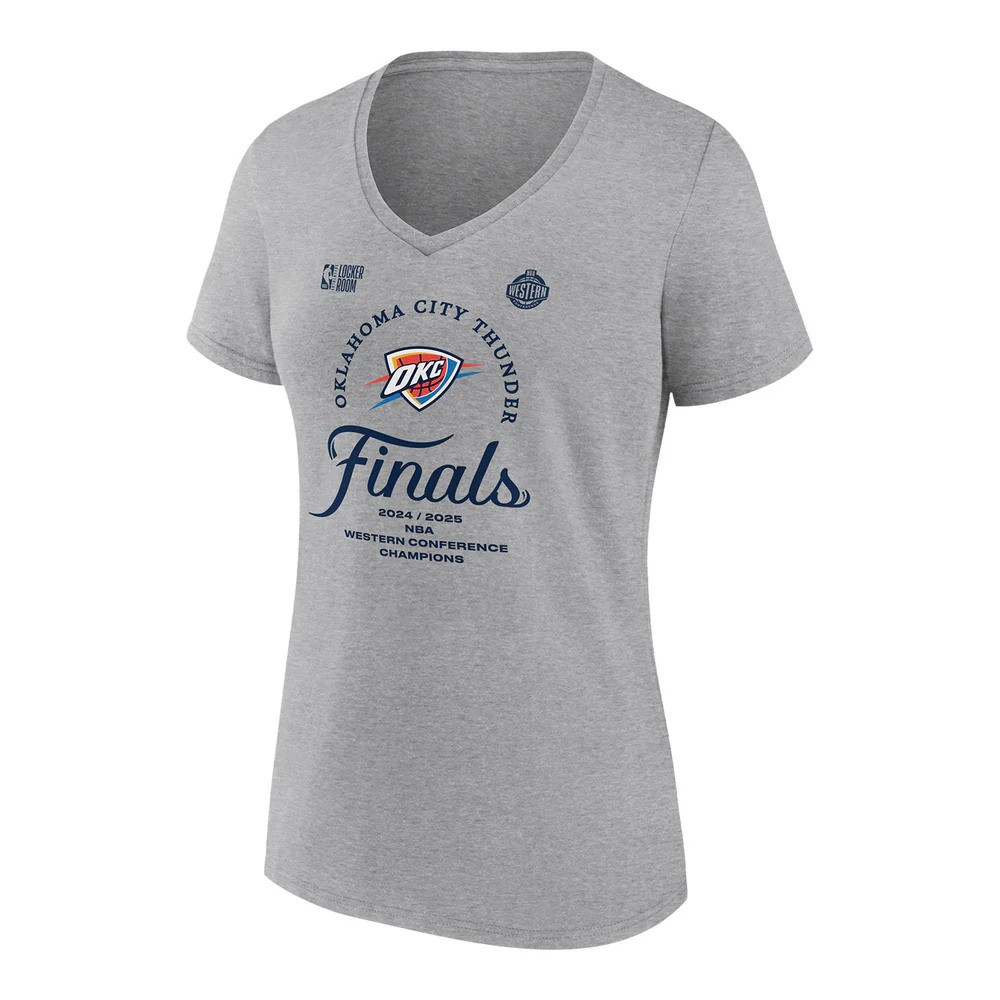 OKC Thunder Finals V-neck T-Shirt OKC Merch Finals Shirt Gifts For Wife-1
