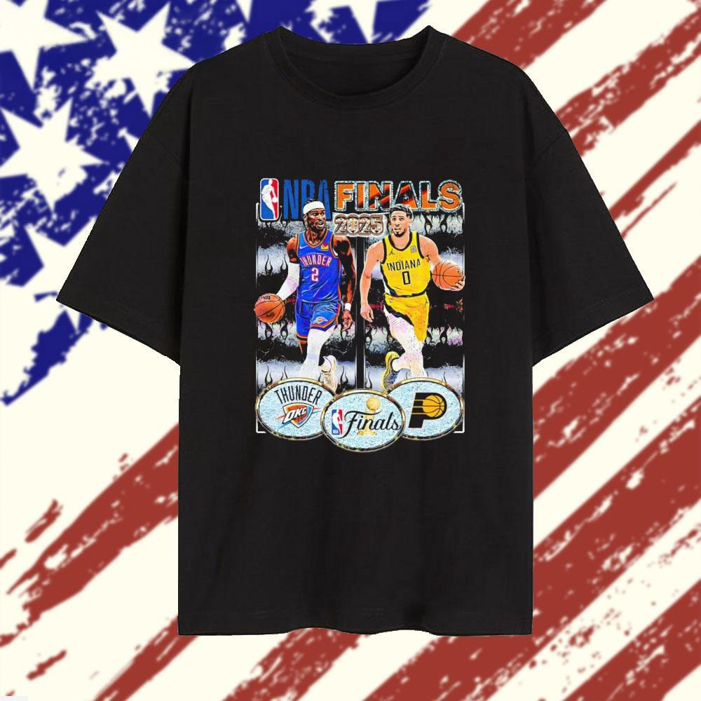 OKC Thunder Vs Indiana Pacers NBA Finals 2025 Basketball T-Shirt Gifts For Basketball Fan-1