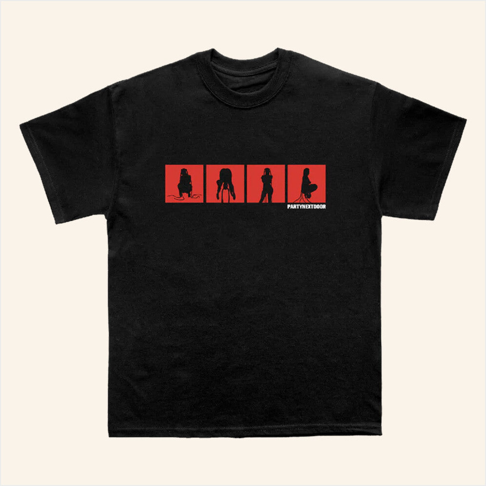 OVO Merch Partynextdoor 4 Black Logo T-Shirt Gifts For Her Birthday Gifts For Friends-1