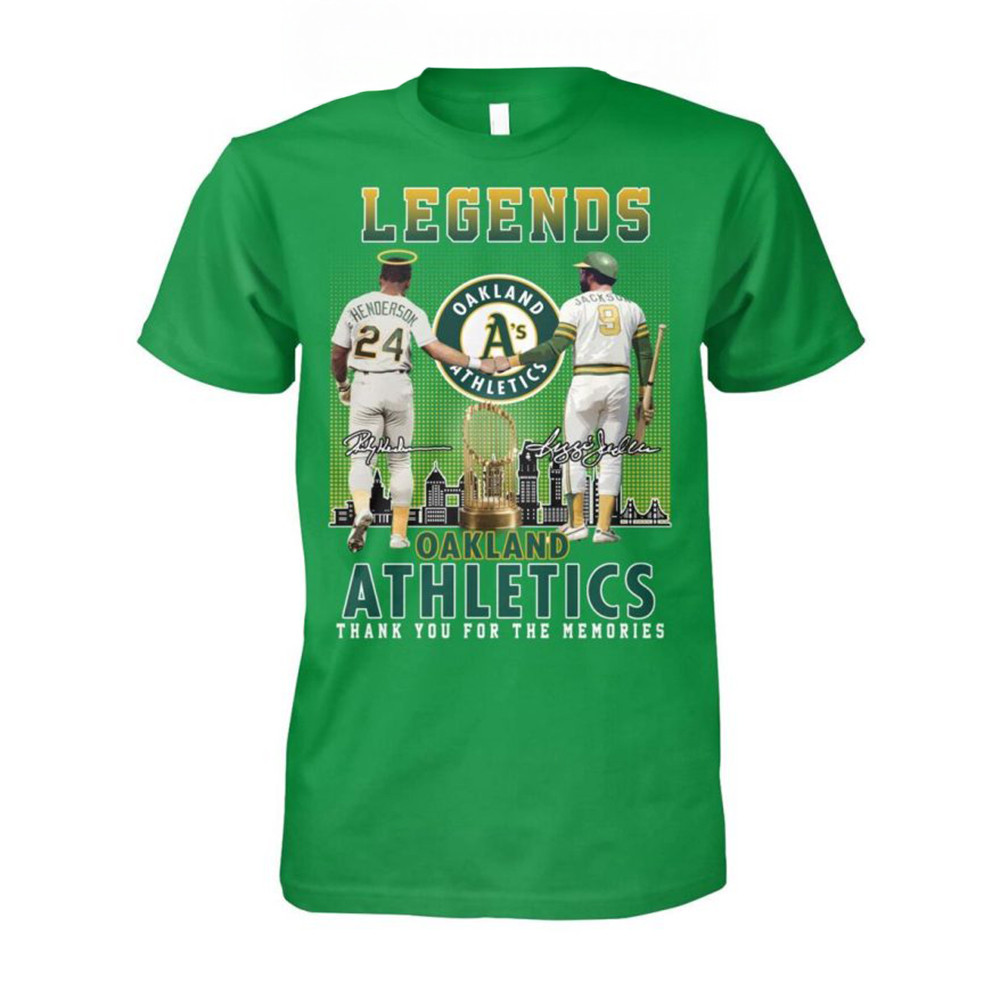 Oakland Athletics Legends Henderson And Jackson Memories T-Shirt Gift For Basketball Lover-1