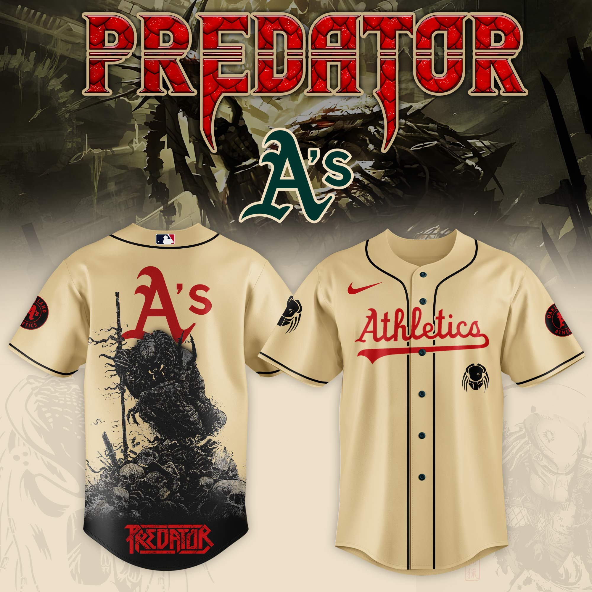 Oakland Athletics Mlb X Predator Baseball Jersey For Fans-1
