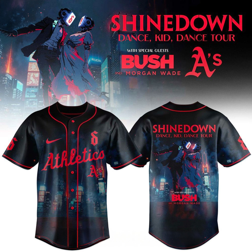 Oakland Athletics X Shinedown Dance Kid Dance Tour Merch 2025 Jersey Oakland Athletics Merch-1