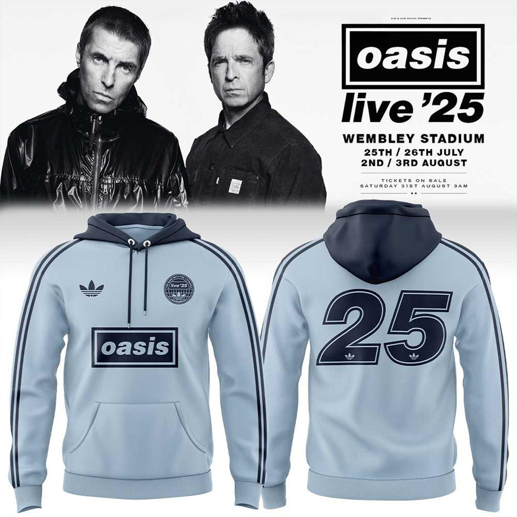 Oasis Live 25 London Wembley Stadium Hoodie Shirt-1 Oasis Live 25 London Wembley Stadium Hoodie Shirt-1