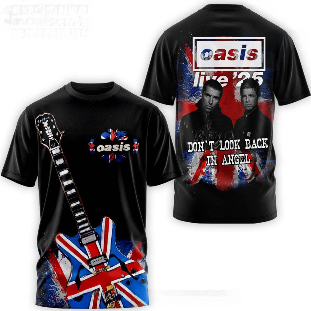 Oasis Live 25 Tour Don't Look Back Is Angel Shirt Gift Ideas For Music Lovers-1