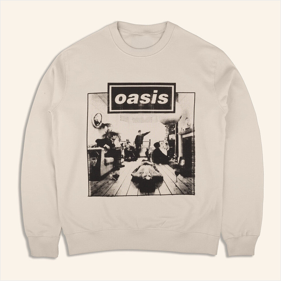 Oasis Merch 2025 Live 25 Definitely Maybe Frame Sweatshirt Presents For Boyfriend Gifts For BFF-1