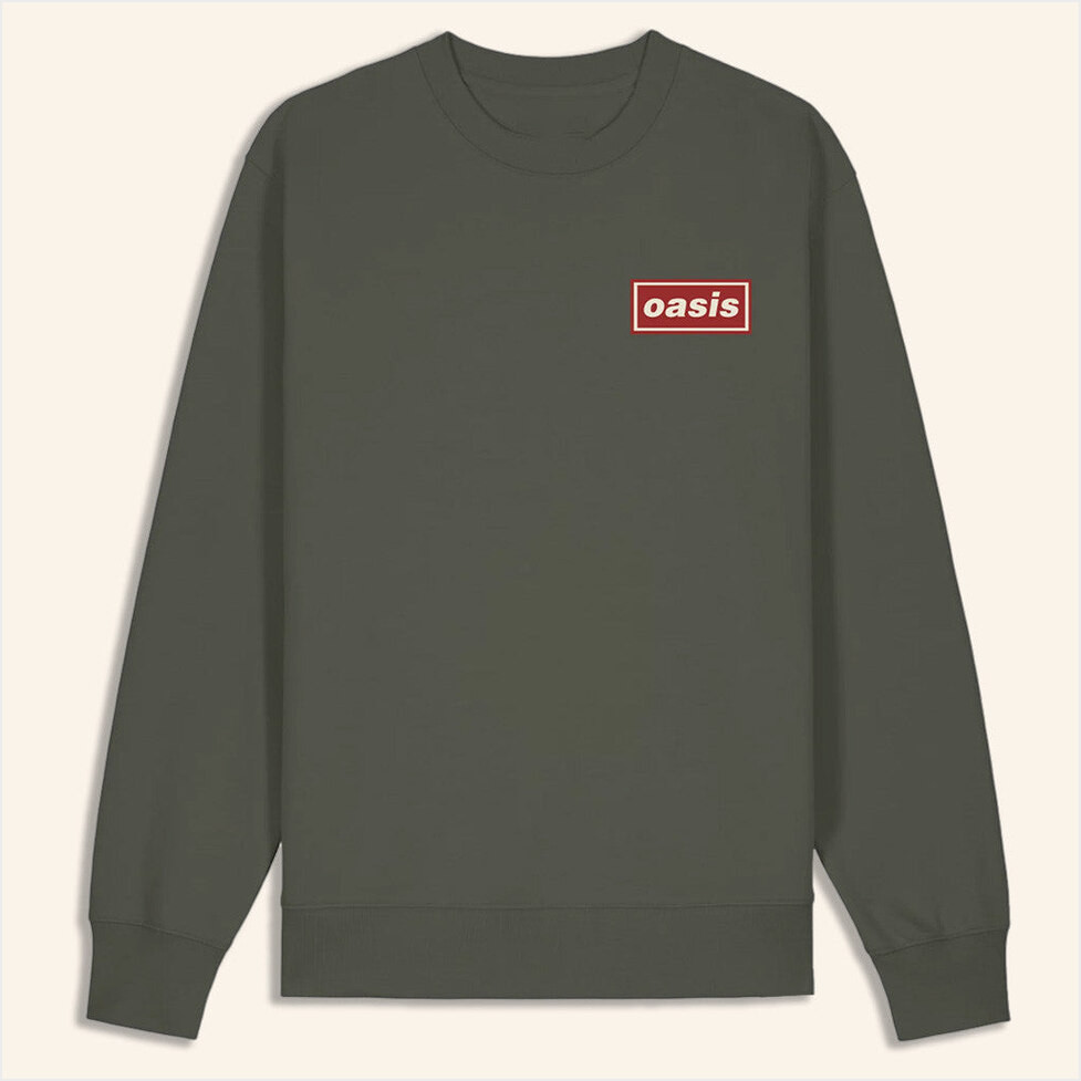 Oasis Merch 2025 Live 25 Red Decca Logo Sweatshirt Birthday Gift Ideas For Him Gifts For BFF-1