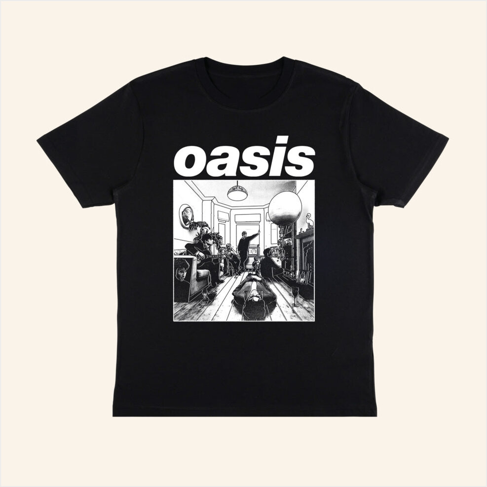 Oasis Merch 2025 Oasis Definitely Maybe Artwork T-Shirt Black Unique Birthday Gifts For Wife-1