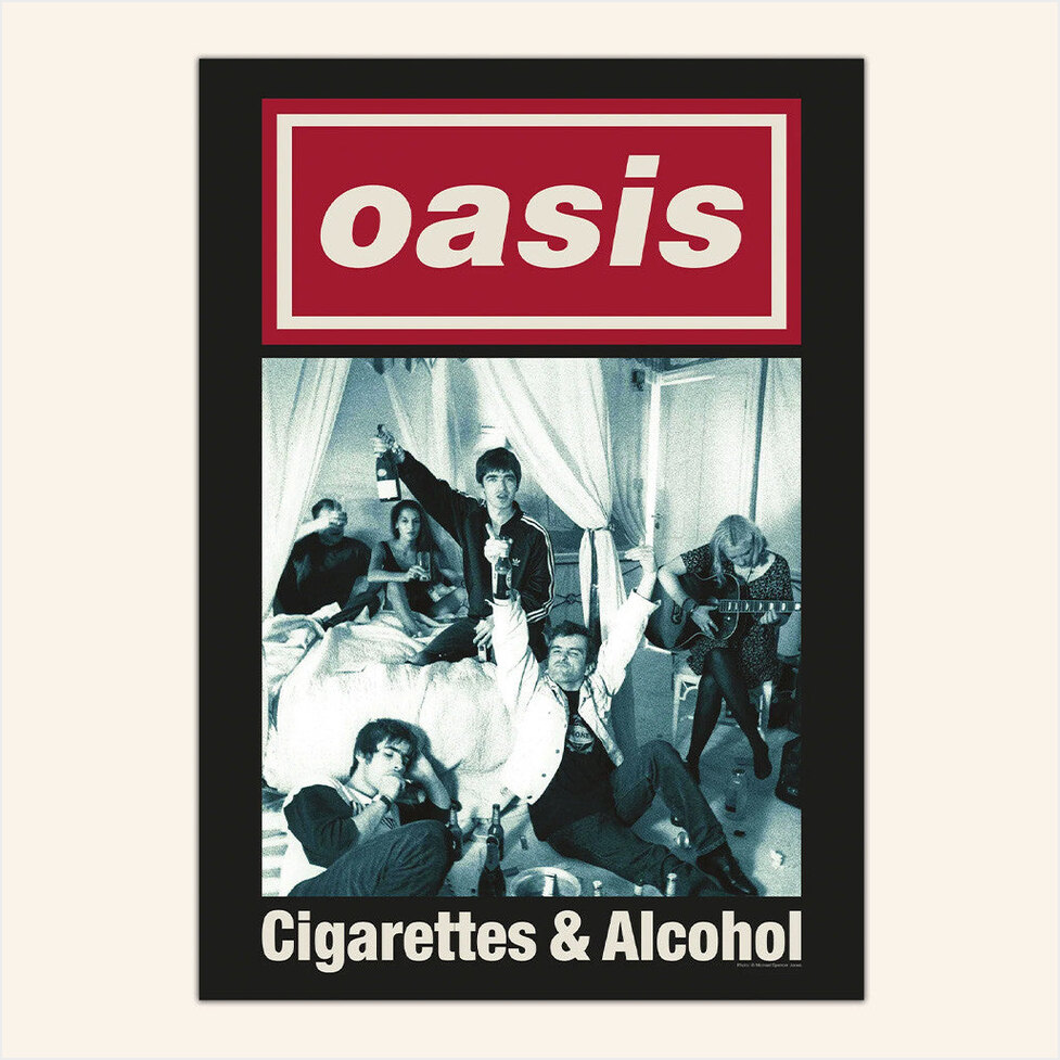 Oasis Merch 2025 Poster Cigarettes And Alcohol Single Cover Poster Fan Merch Decor-1