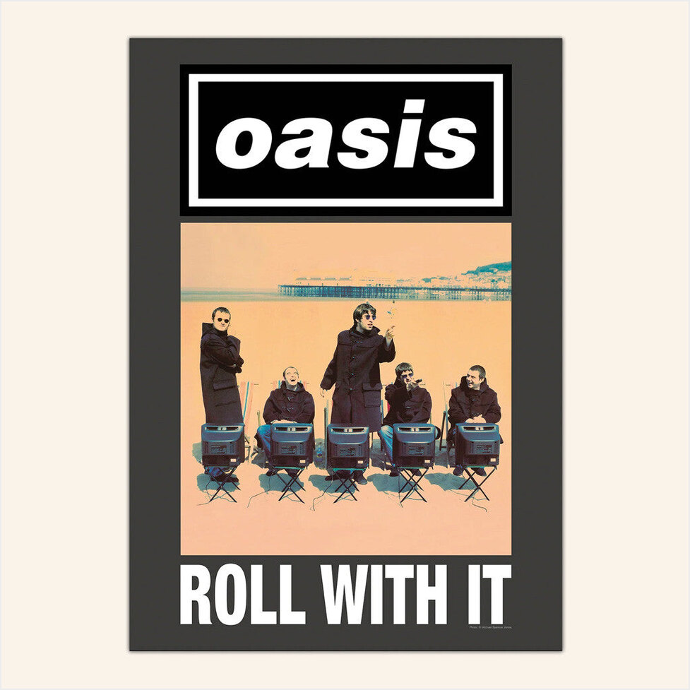 Oasis Merch 2025 Poster Roll With It Single Cover Poster Presents For Music Lovers-1