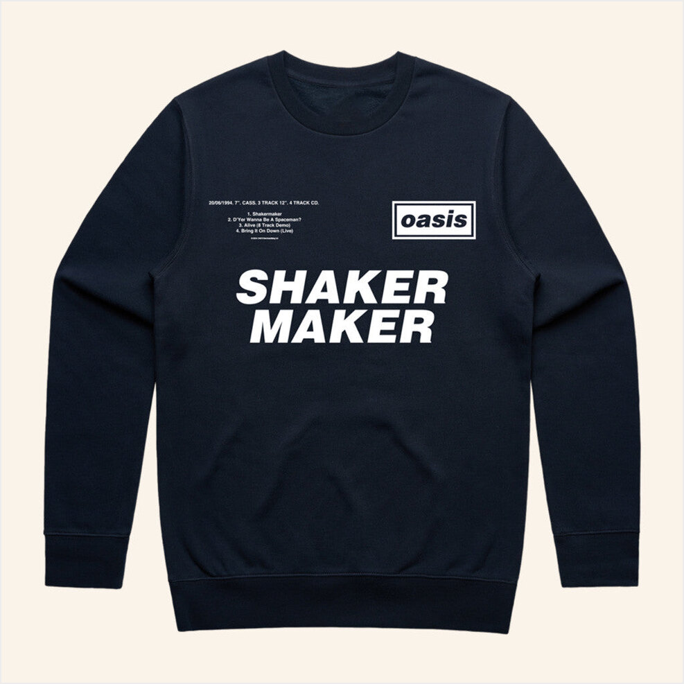 Oasis Merch 2025 Shakermaker Navy Sweatshirt Present For Husband Birthday Gifts For Besties-1
