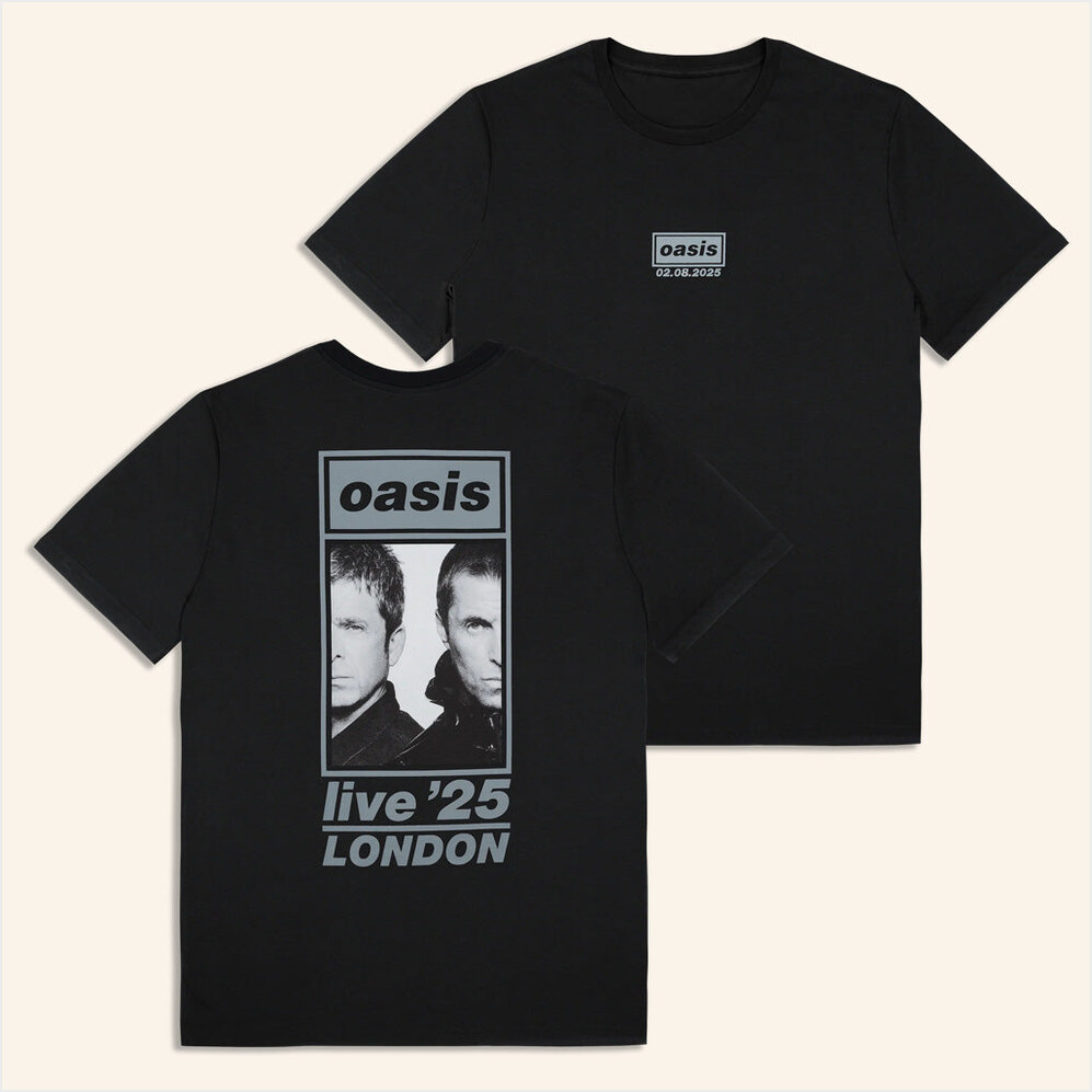 Oasis Merch Live 25 Tour Shirt 02 08 Live 25 London Event T-Shirt Black Best Gifts For Dad-1