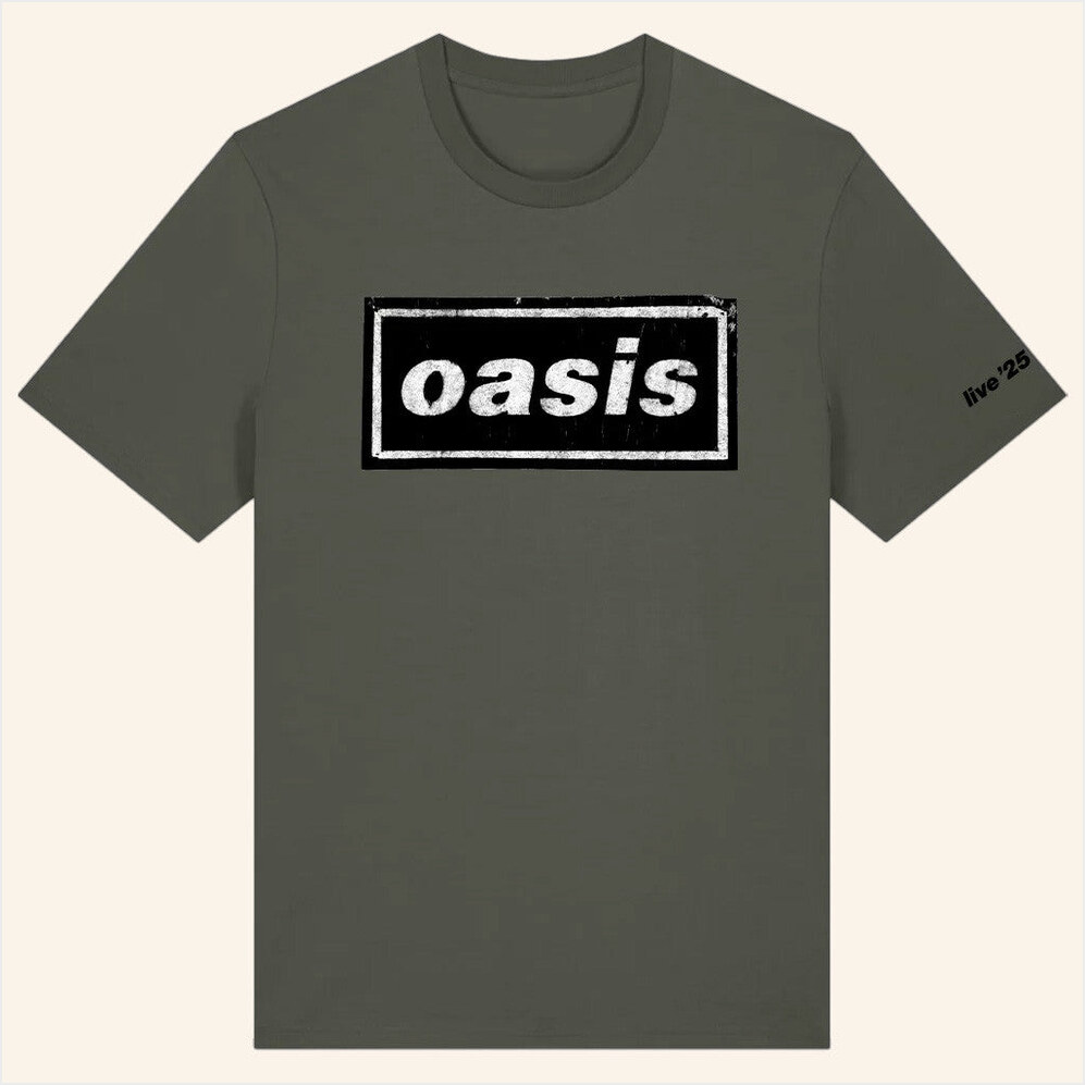 Oasis Merch Live 25 Tour Shirt Live 25 Stencil Logo T-Shirt Fan Apparel Him Gifts Gifts For BFF-1