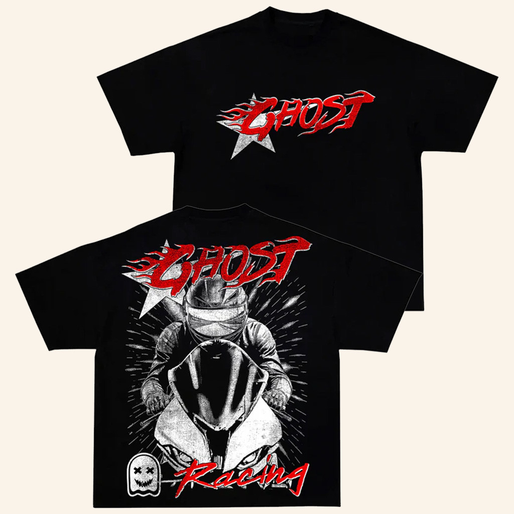 Official Ghost Racing Merch Store Shop Star Ghost Shirt Black-1