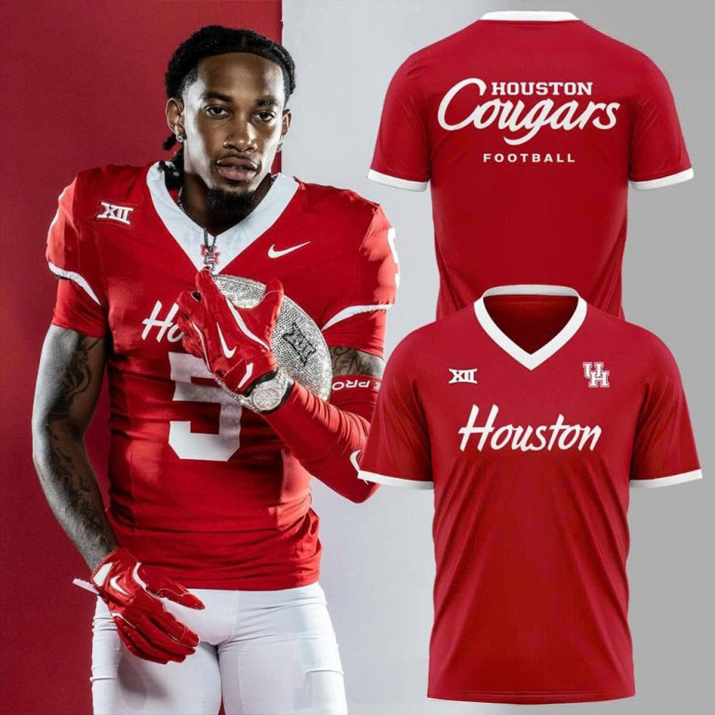Official Houston Cougars Football 2025 T-Shirt Houston Cougars Merch Gift Ideas For Fans-1