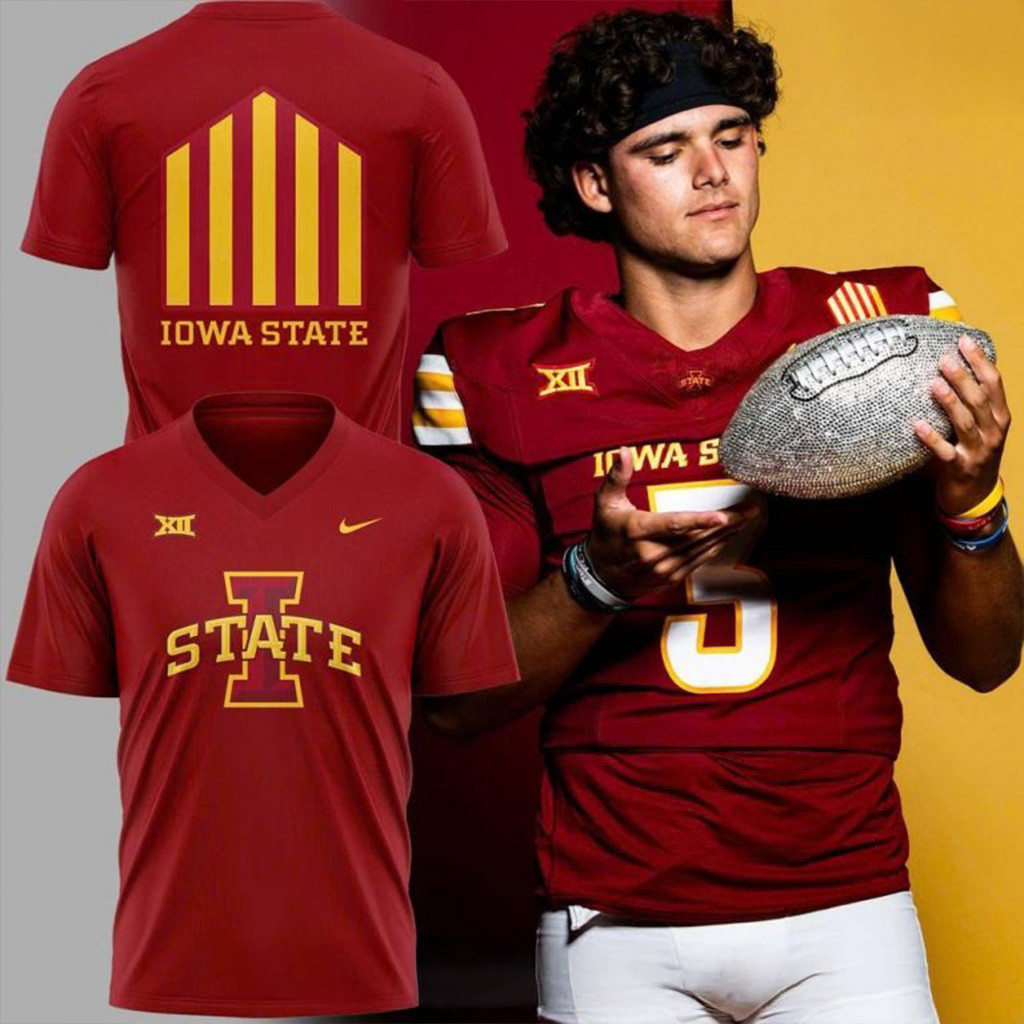 Official Iowa State University Football 2025 T-Shirt Fan Merch Gift Ideas For Dad-1