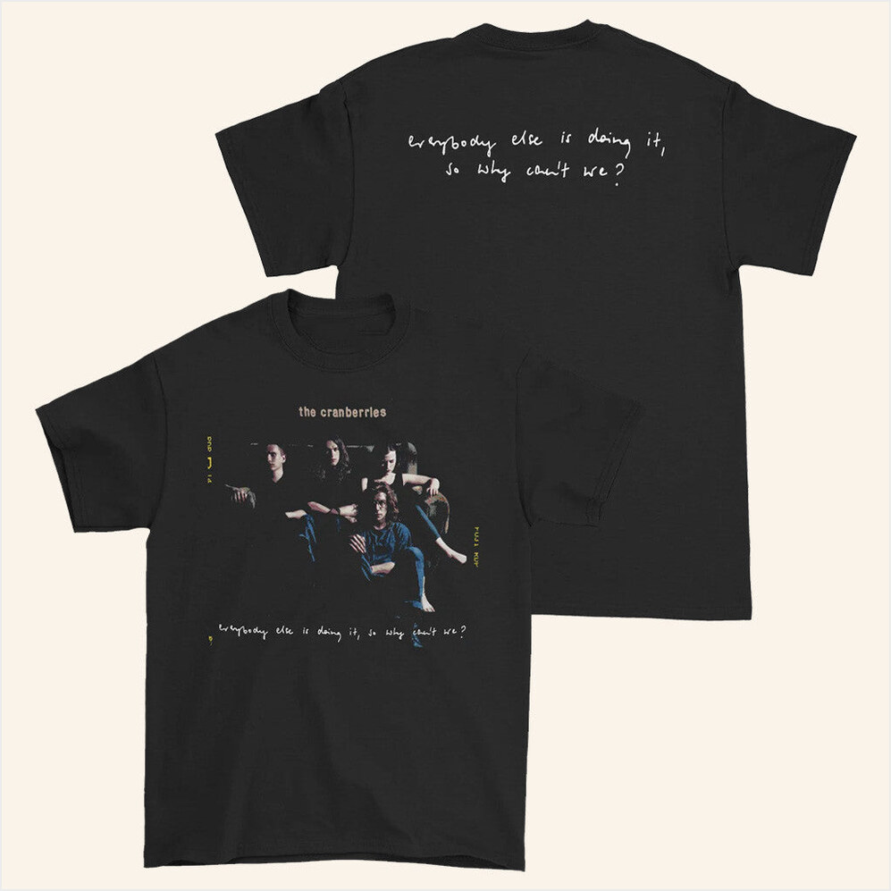 Official Merchandise Merch The Cranberries Everybody Else Is Doing It Black Vintage T-Shirt-1
