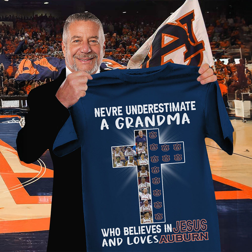 Official Never Underestimate A Grandma Who Believes In Jesus And Loves Auburn Tigers T-Shirt-1