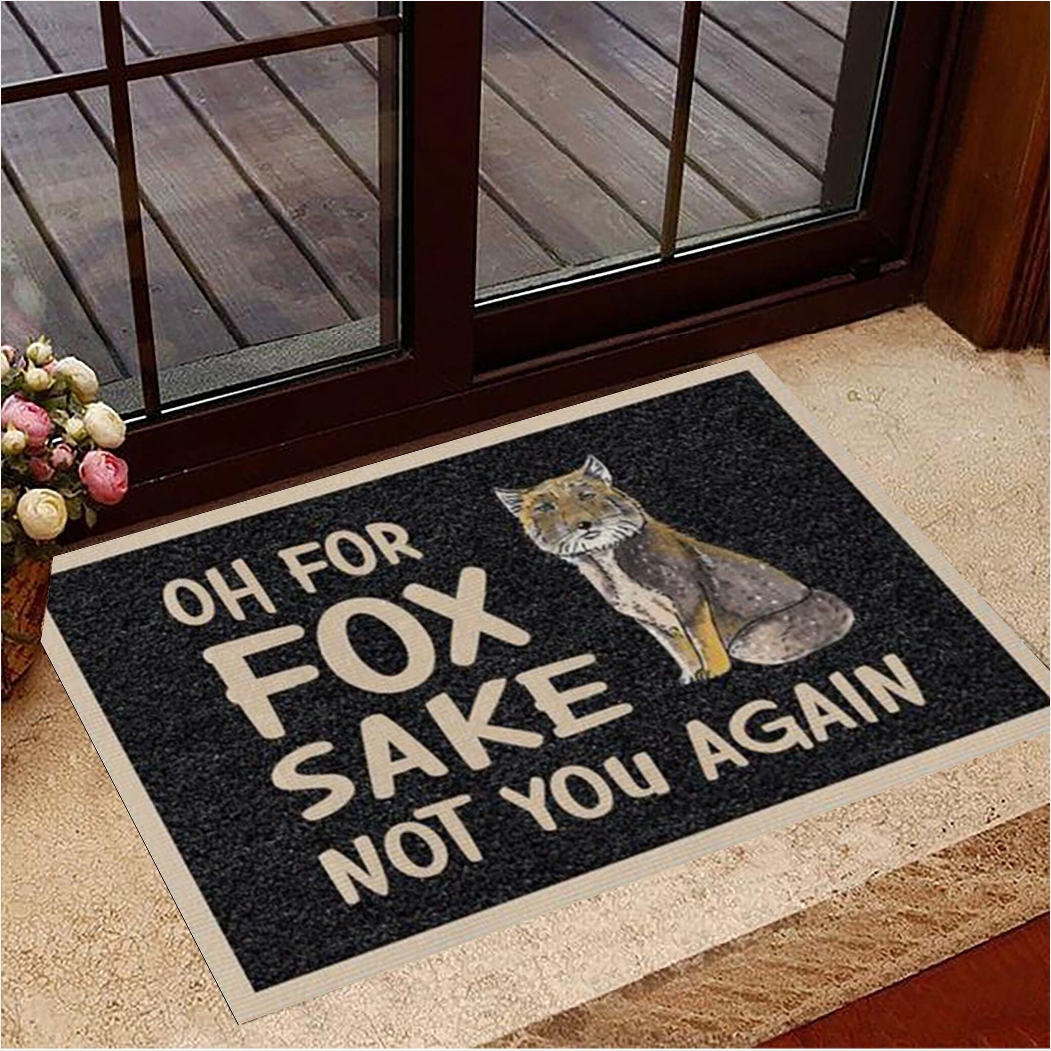 Oh For Fox Sake Not You Again Doormat Retro Doormat New Home Presents Gifts For Best Friend-1