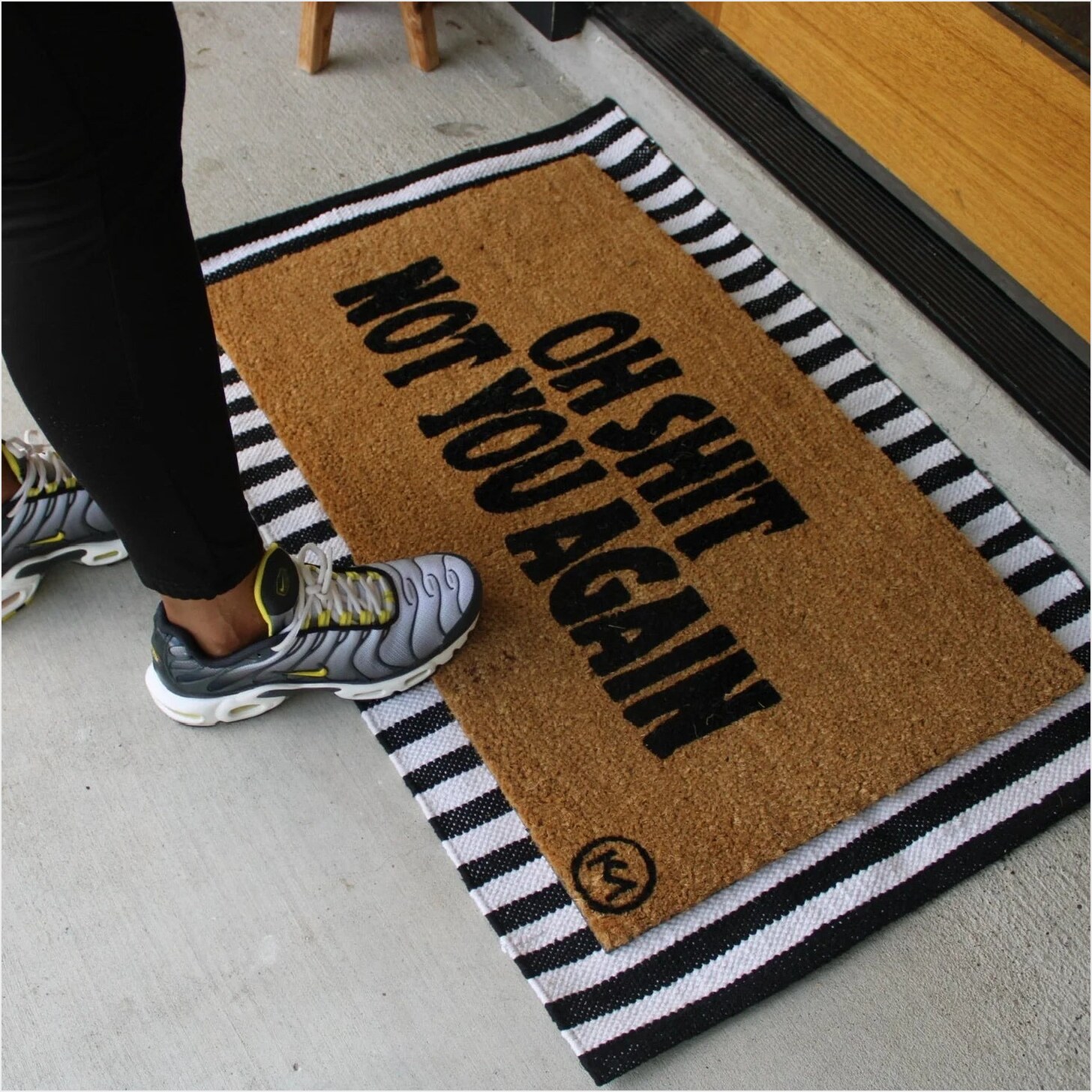 Oh Shit Not You Again Doormat Welcome Funny House Mats For Front Door Gifts For Best Friend-1