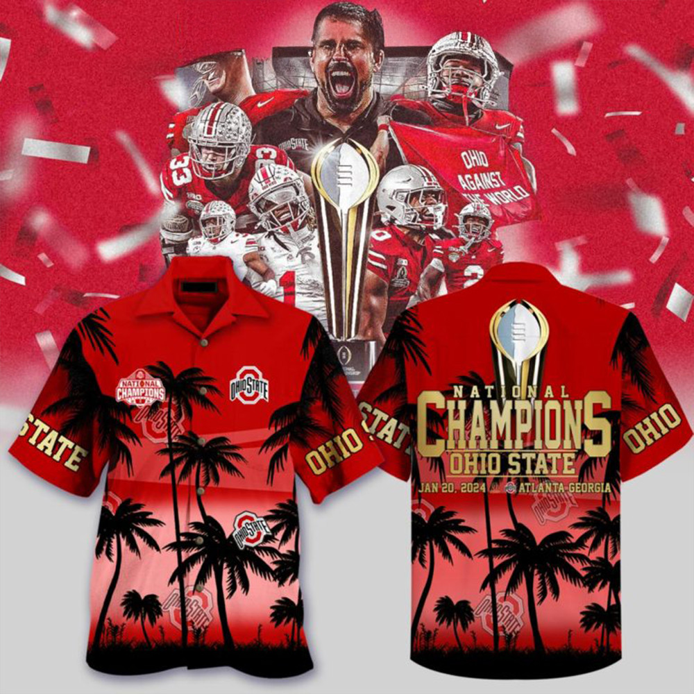 Ohio State Buckeyes College Football Playoff 2024 National Champions Hawaiian Shirt Fan Gifts-1
