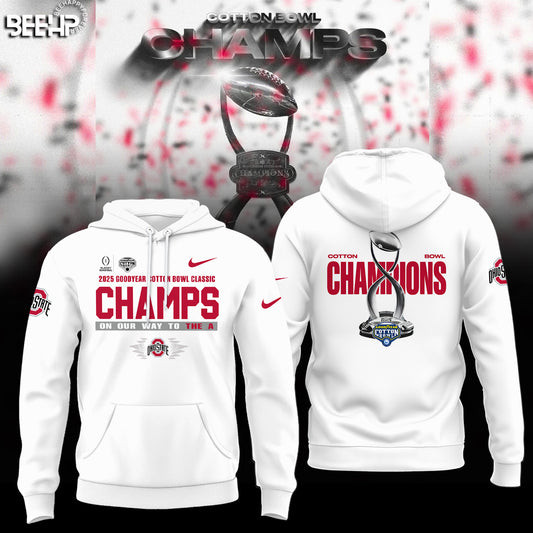 Ohio State Buckeyes College Football Playoff 2025 Cotton Bowl Champions Hoodie Dad Gifts-1