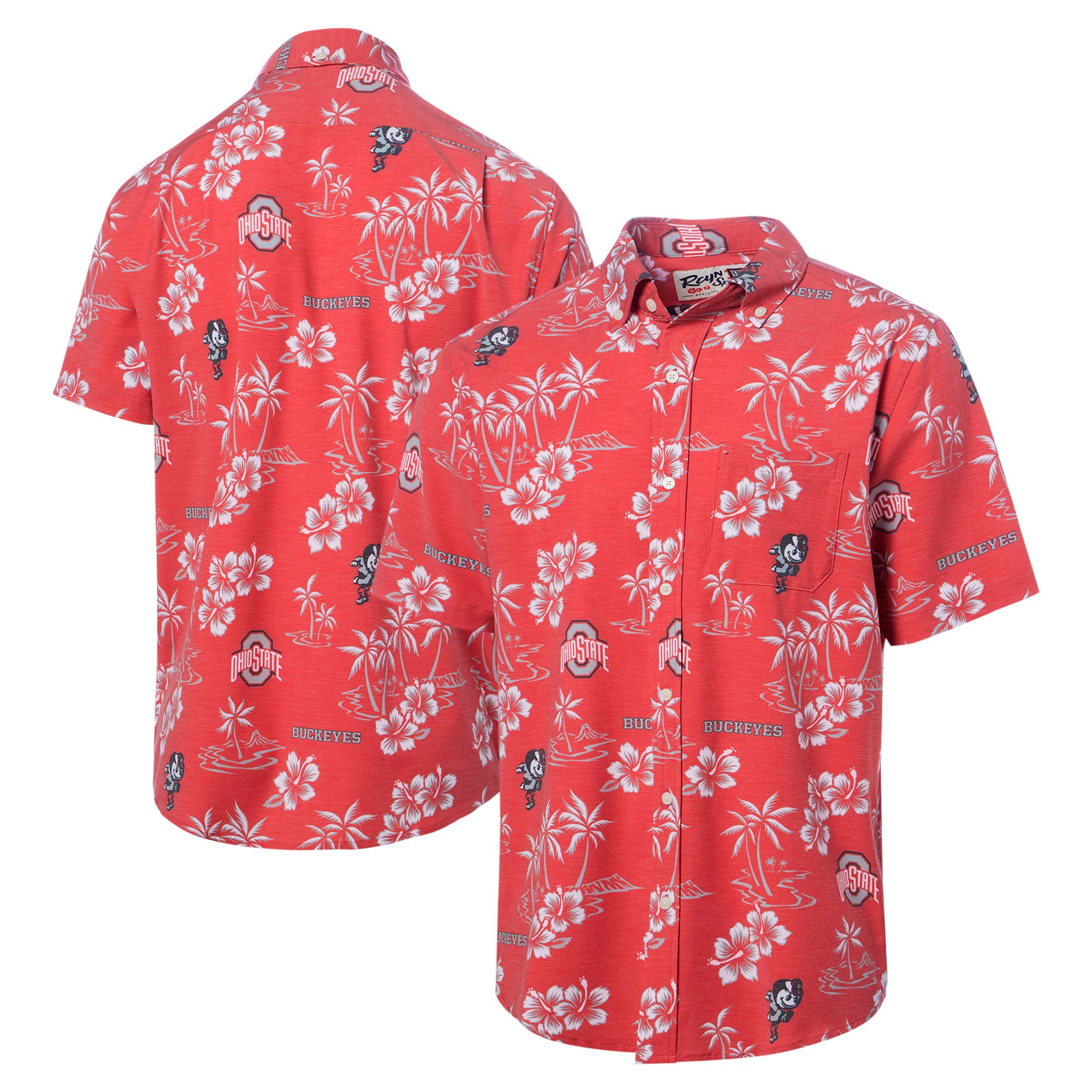 Ohio State Buckeyes Hawaiian Shirt NCAA Aloha Shirt Gifts For Father's Day Ideas-1