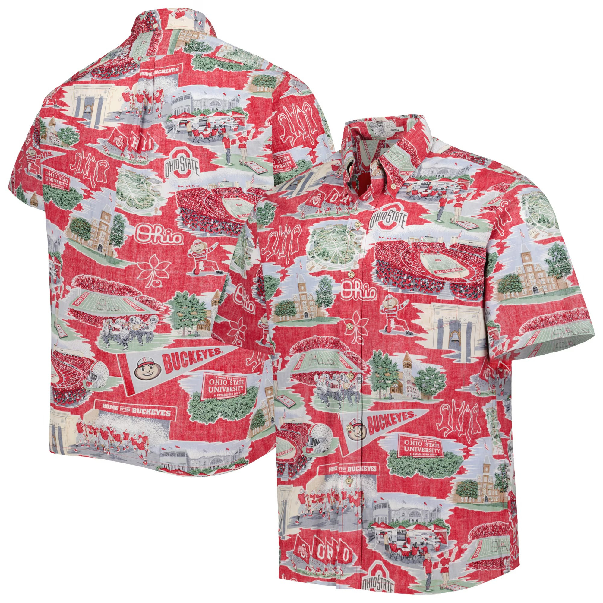 Ohio State Buckeyes Hawaiian Shirt NCAA Aloha Shirt Unique Gifts For Football Fans-1