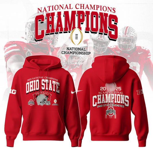 Ohio State Buckeyes NCAA National Champions Hoodie Football Themed Gifts-1