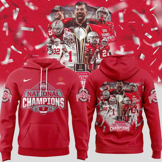 Ohio State Buckeyes NCAA National Champions Hoodie Presents For Football Fans-1