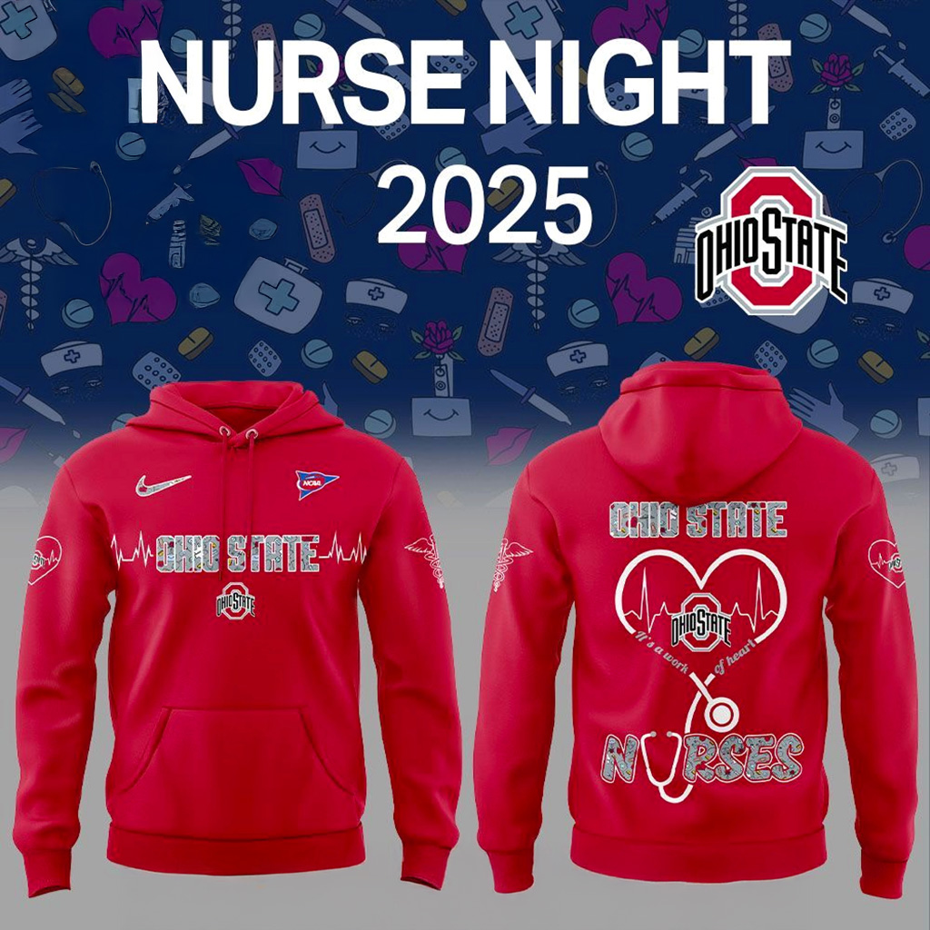 Ohio State Buckeyes Nurses Night Hoodie Ohio State Buckeyes Merch Gift For Brother-1 Ohio State Buckeyes Nurses Night Hoodie Ohio State Buckeyes Merch Gift For Brother-1