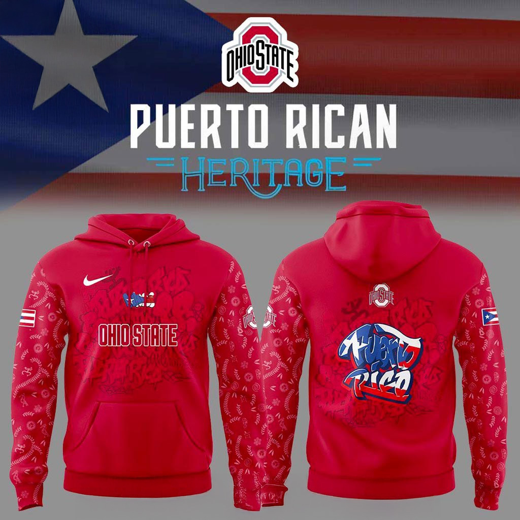 Ohio State Buckeyes Puerto Rican Heritage Hoodie Buckeyes Merch Cool Gift For Brother-1