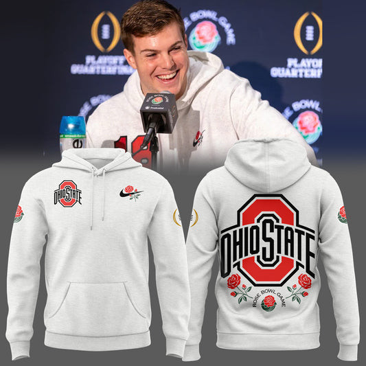 Ohio State Buckeyes x Rose Bowl Hoodie Gifts For Football Fan-1