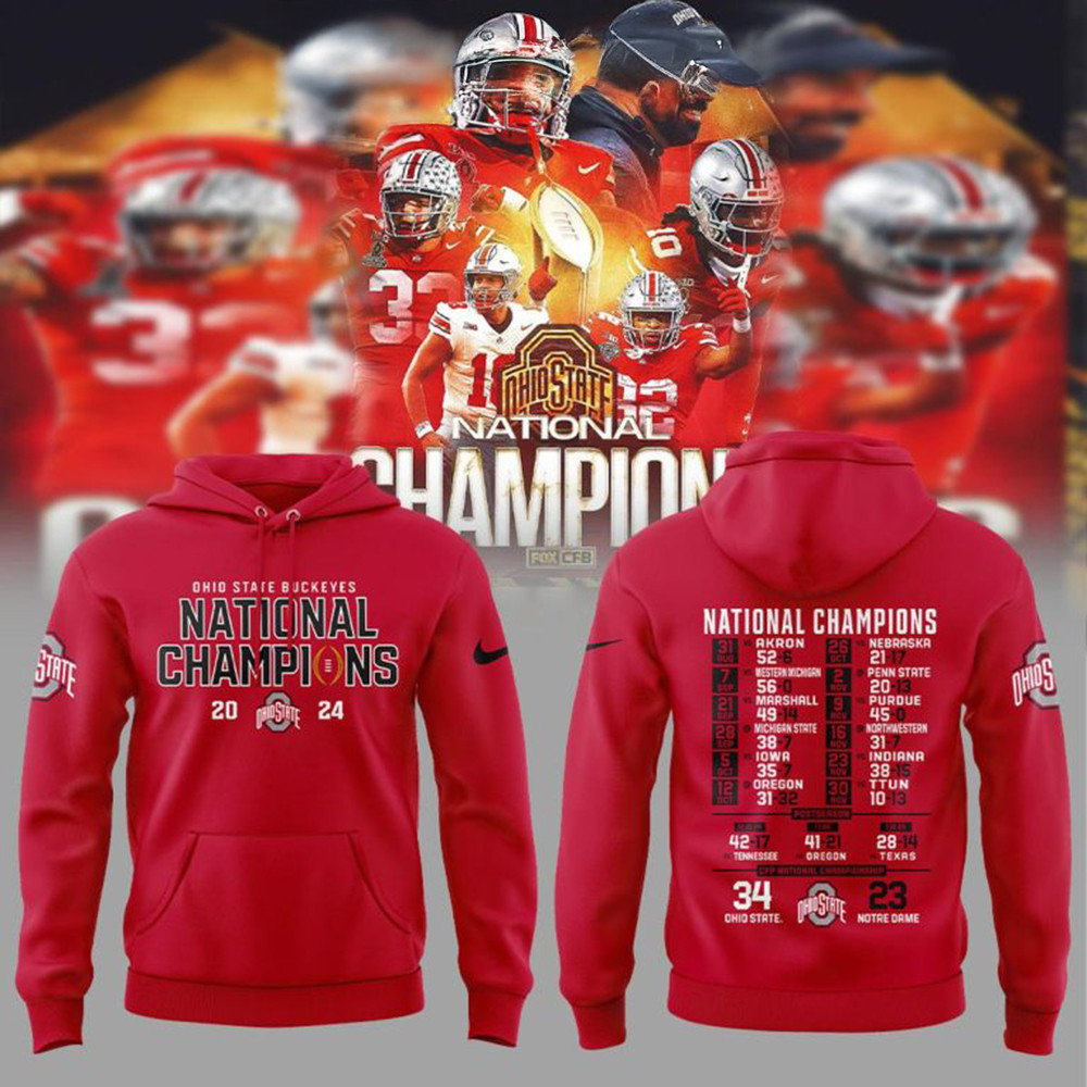 Ohio State Football 2024 College Football Playoff National Champions Hoodie Gift For Fan-1