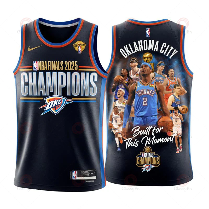 Okc Oklahoma City Thunder Nba Finals Champions Basketball Jersey Present For Husband-1