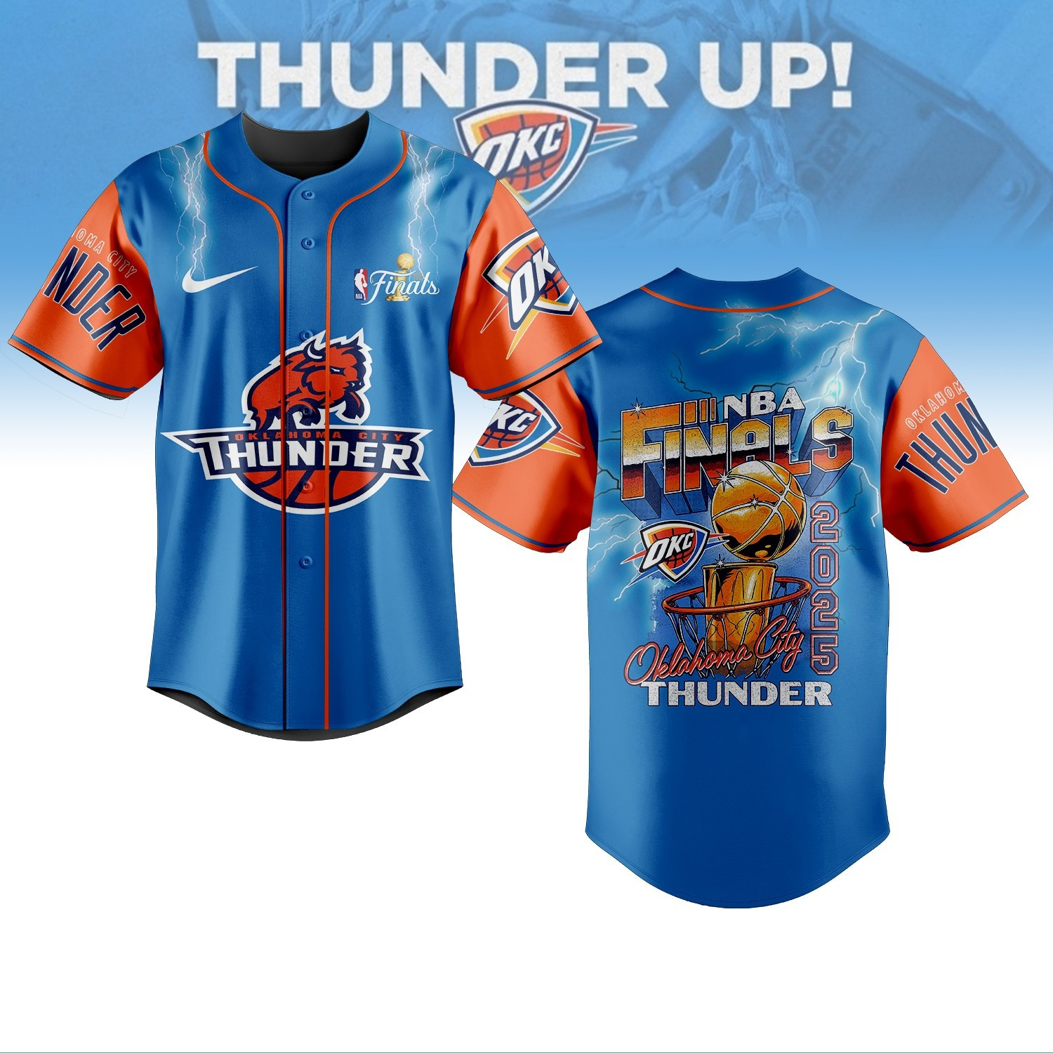 Oklahoma City NBA Baseball Jersey OKC Merch Great Gifts For Basketball Fans-1