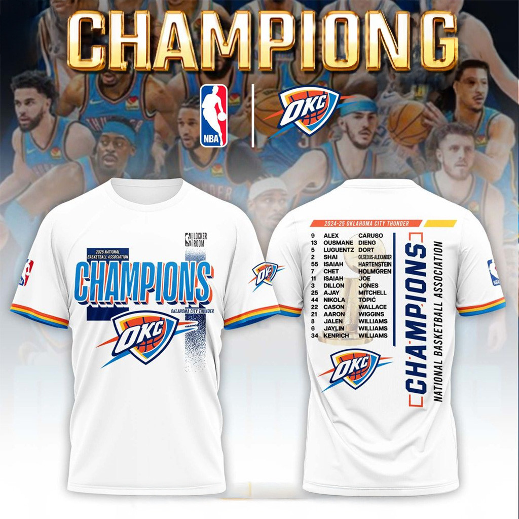 Oklahoma City Thunder 2025 NBA Champions Special Shirt-1