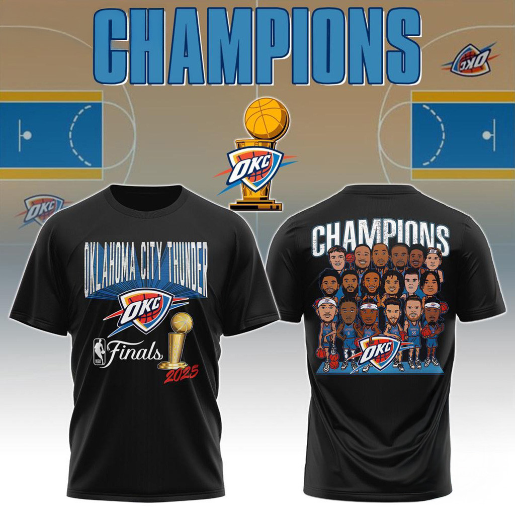 Oklahoma City Thunder 2025 NBA Final Team Graphic Shirt OKC Merch Basketball Enthusiast Gifts-1